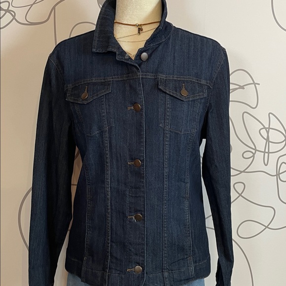 Croft & Barrow- Dark Wash Jean Jacket size M - Picture 11 of 11